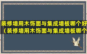 装修墙用木饰面与集成墙板哪个好（装修墙用木饰面与集成墙板哪个好一点）