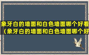 象牙白的墙面和白色墙面哪个好看（象牙白的墙面和白色墙面哪个好看一点）