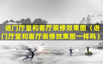 进门厅堂和客厅装修效果图（进门厅堂和客厅装修效果图一样吗）