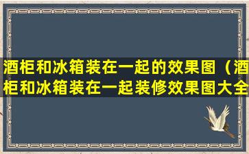 酒柜和冰箱装在一起的效果图（酒柜和冰箱装在一起装修效果图大全）