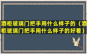 酒柜玻璃门把手用什么样子的（酒柜玻璃门把手用什么样子的好看）