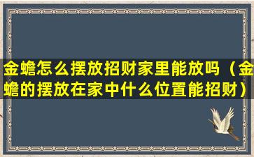 金蟾怎么摆放招财家里能放吗（金蟾的摆放在家中什么位置能招财）