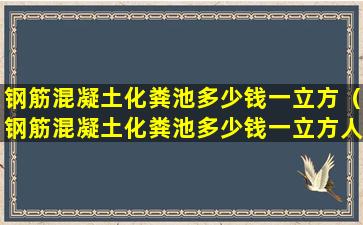 钢筋混凝土化粪池多少钱一立方（钢筋混凝土化粪池多少钱一立方人工费）