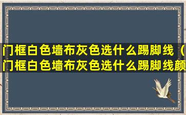 门框白色墙布灰色选什么踢脚线（门框白色墙布灰色选什么踢脚线颜色好看）