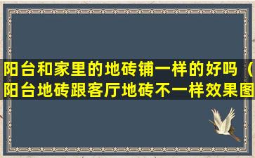 阳台和家里的地砖铺一样的好吗（阳台地砖跟客厅地砖不一样效果图）