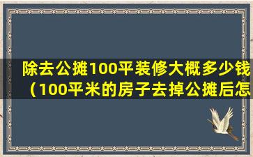 除去公摊100平装修大概多少钱（100平米的房子去掉公摊后怎么只剩80多平）