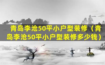 青岛李沧50平小户型装修（青岛李沧50平小户型装修多少钱）