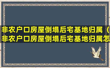 非农户口房屋倒塌后宅基地归属（非农户口房屋倒塌后宅基地归属怎么处理）