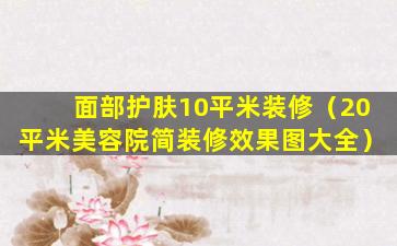 面部护肤10平米装修（20平米美容院简装修效果图大全）