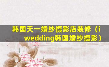 韩国天一婚纱摄影店装修（iwedding韩国婚纱摄影）