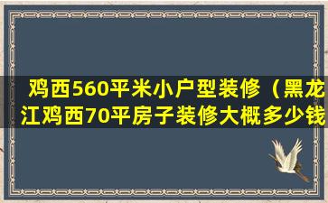 鸡西560平米小户型装修（黑龙江鸡西70平房子装修大概多少钱）