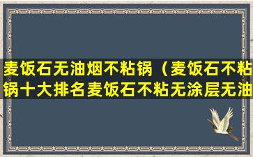 麦饭石无油烟不粘锅（麦饭石不粘锅十大排名麦饭石不粘无涂层无油烟锅哪里有）