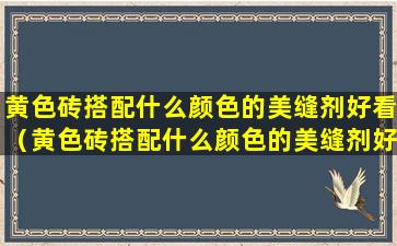 黄色砖搭配什么颜色的美缝剂好看（黄色砖搭配什么颜色的美缝剂好看又实用）